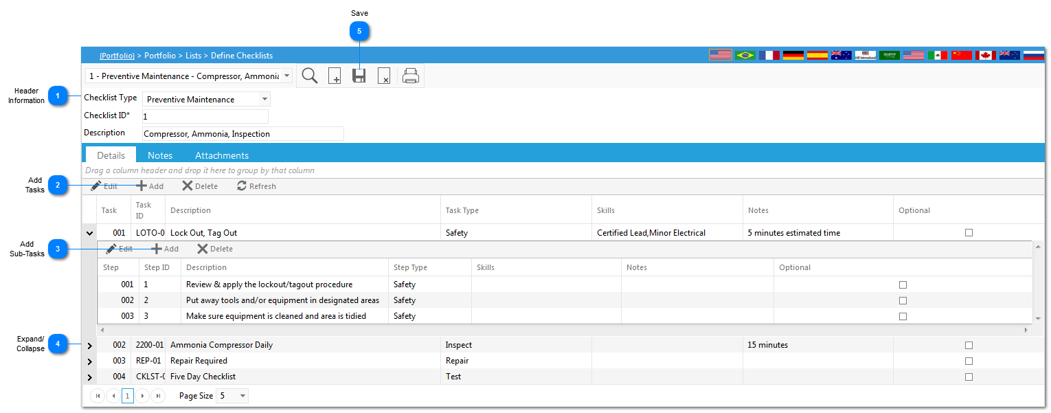 Define Checklists: Step 2 