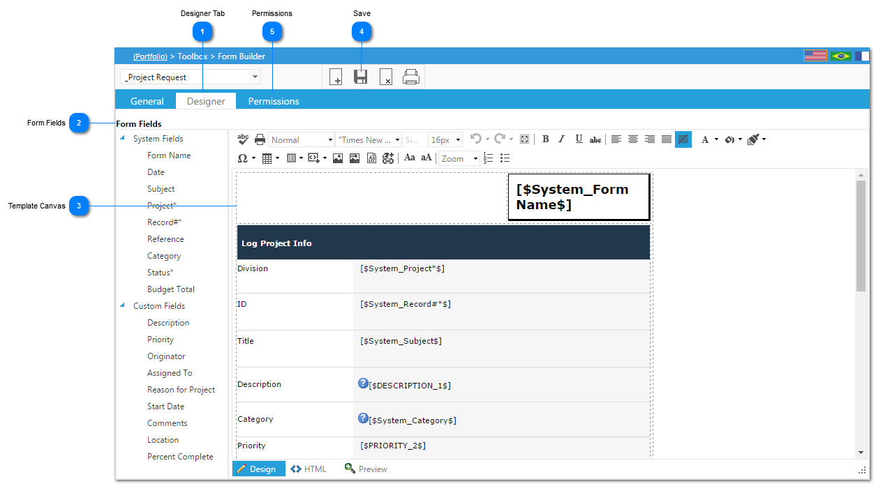 Designing the Custom Input Template