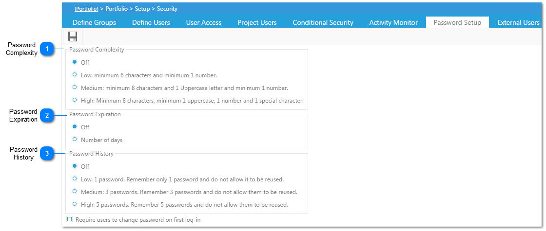 Password Setup