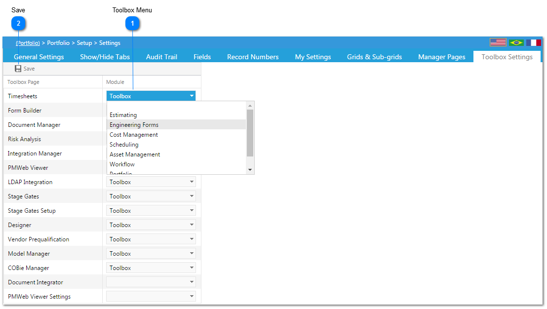 Toolbox Settings