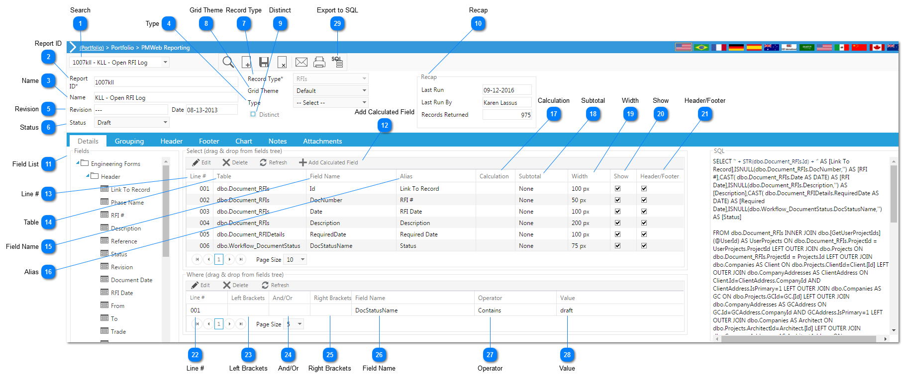 Adding/Editing Reports