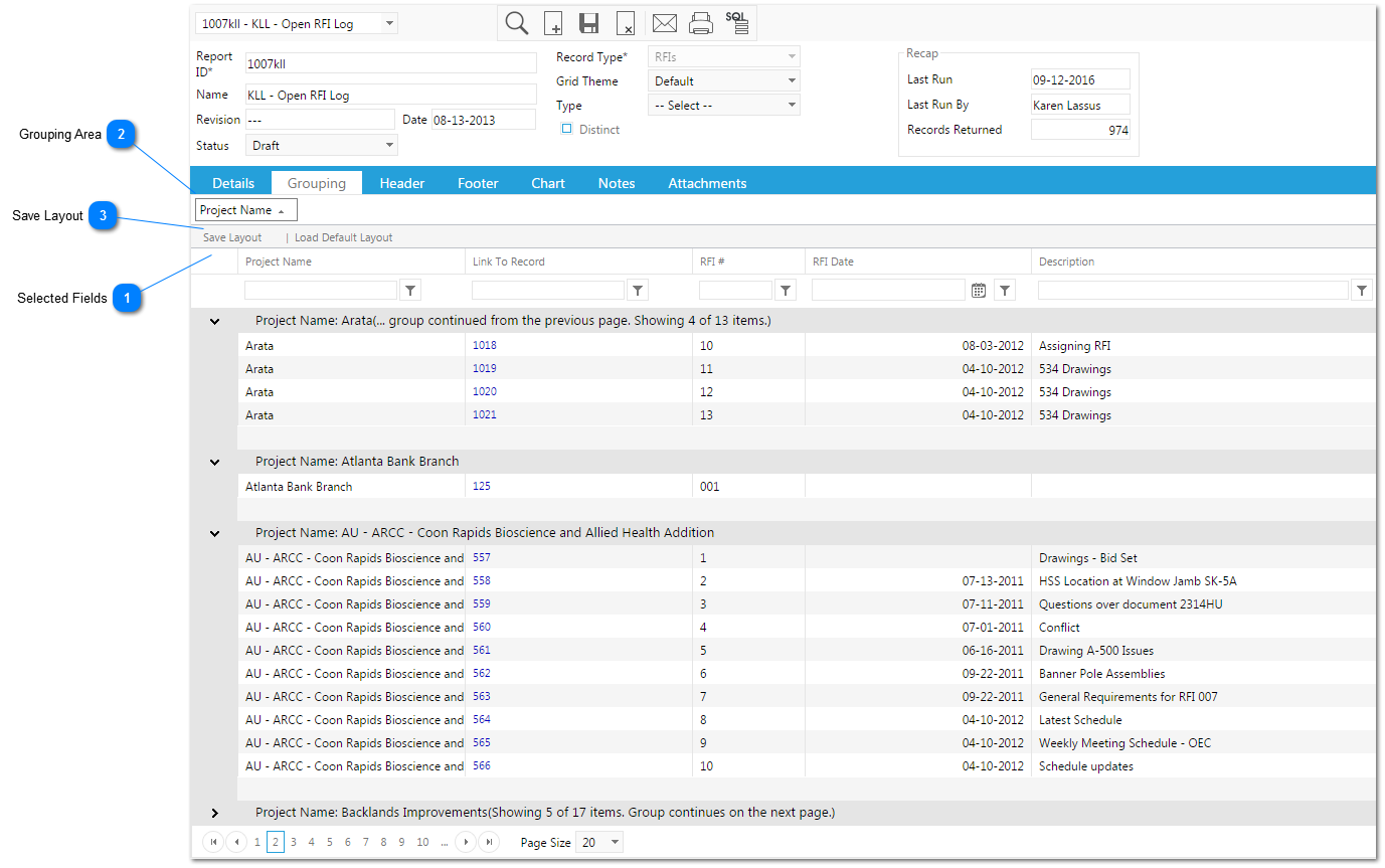 Grouping within a Report