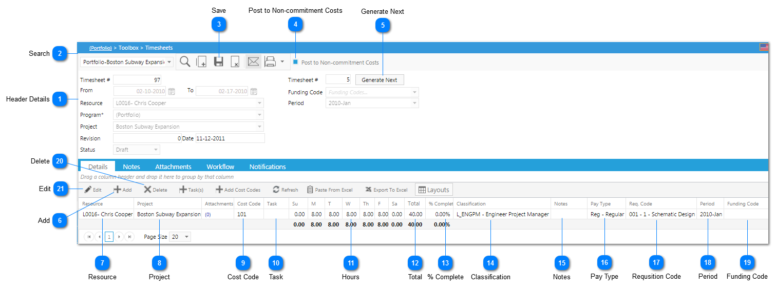 Timesheets